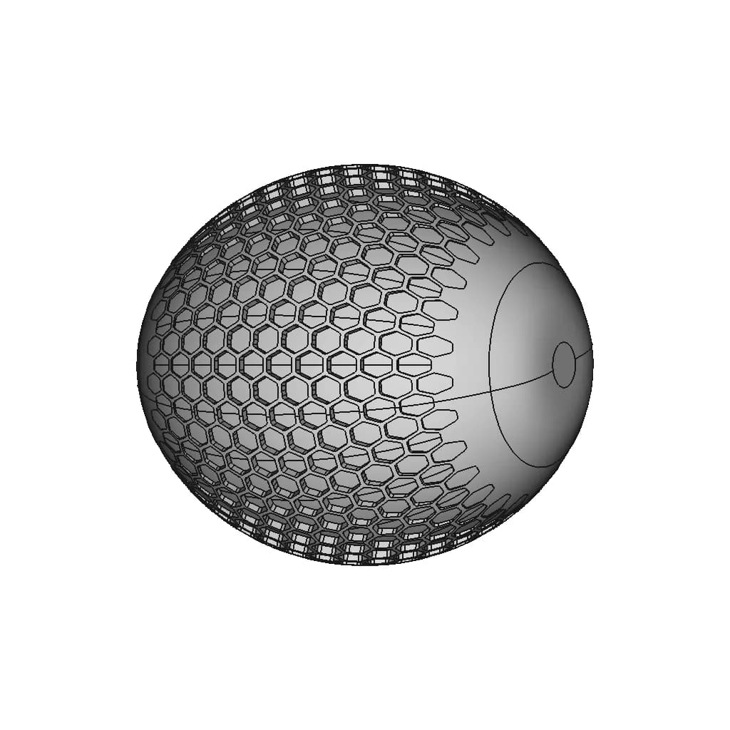 Honeycomb Fade Pattern - Downloadable CAD Representation_60_30_degree_snapshot