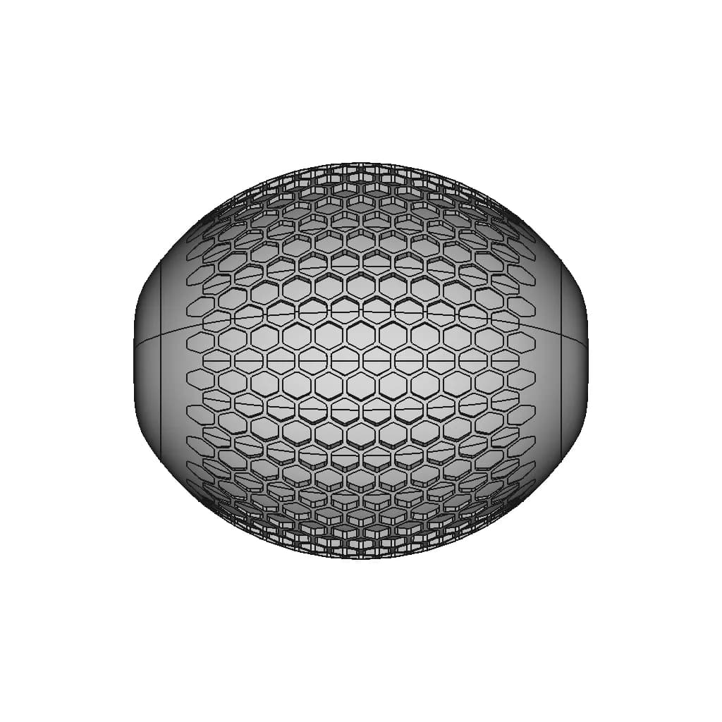 Honeycomb Fade Pattern - Downloadable CAD Representation_90_0_degree_snapshot