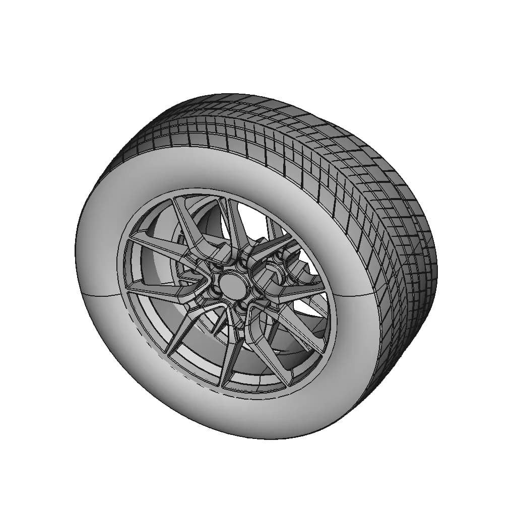 Wheel Model - Downloadable CAD Representation_60_30_degree_snapshot