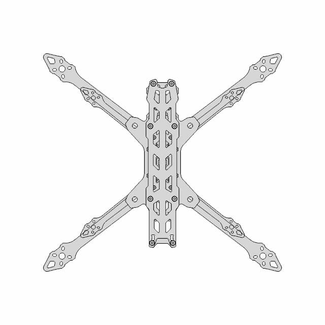 Lx7 Folding 7In Fpv Frame - Downloadable CAD Representation