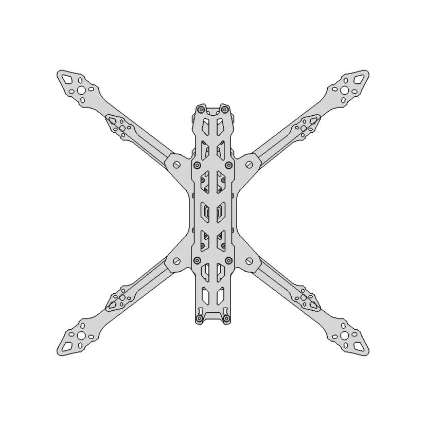 Lx7 Folding 7In Fpv Frame - Downloadable CAD Representation