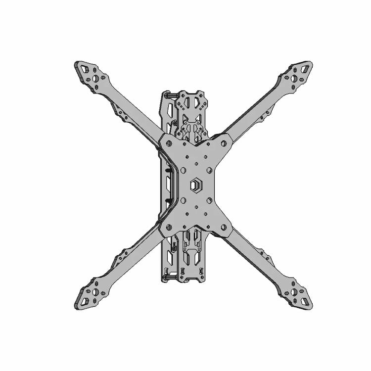 Lx7 Folding 7In Fpv Frame - Downloadable CAD Representation