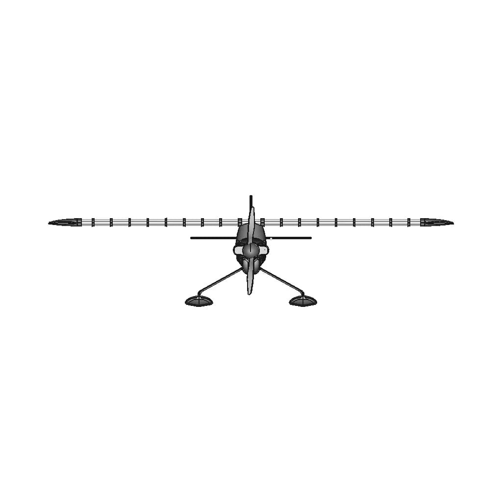 Carbon Cub "Snowy", Rc 3D Printed Model Airplane, Diy Project | 3D Engineering Design File_90_0_degree_snapshot