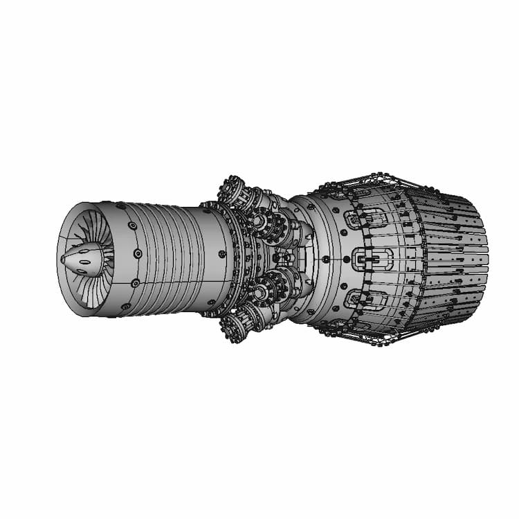 Jet Engine Assembly - Standard Mechanical Component