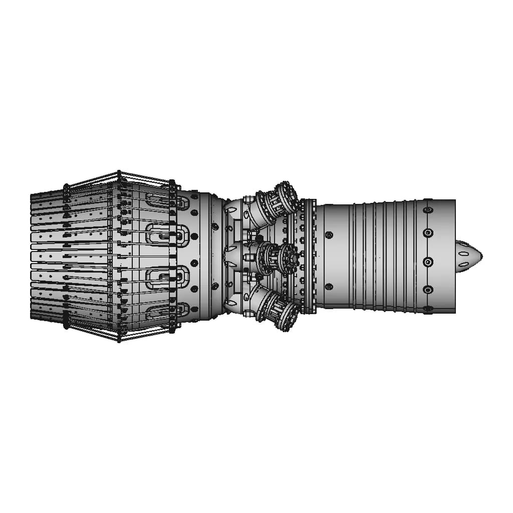 Jet Engine Assembly - Standard Mechanical Component_270_0_degree_snapshot