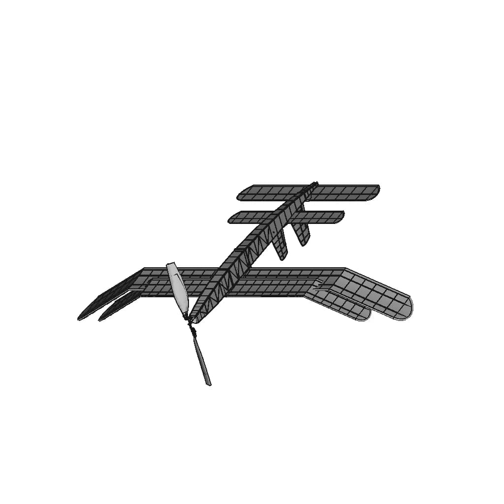 The Rubber-Engined Aircraft Model "Winter Prize" 1966. - Standard Mechanical Component_60_30_degree_snapshot