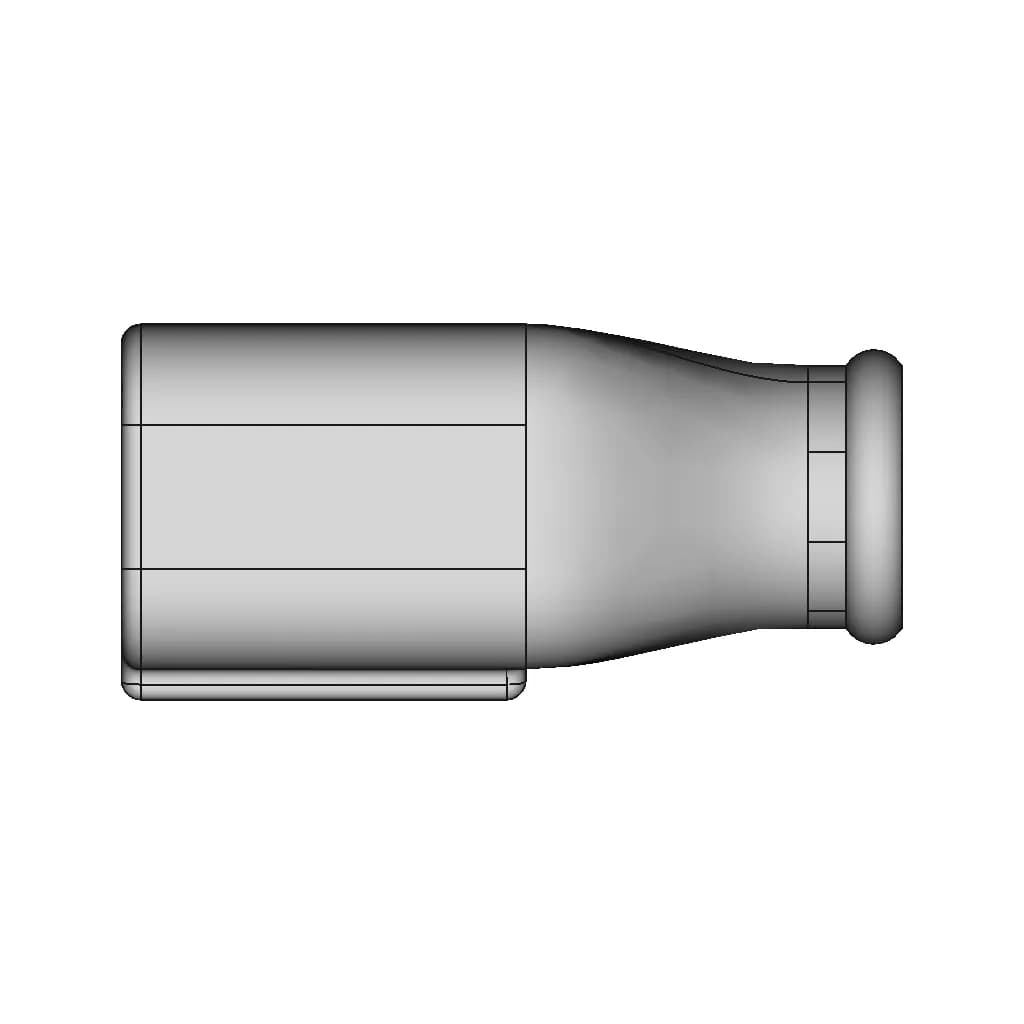 Deutsch Connector Flexible Boots / Backshells - Downloadable CAD Representation_0_90_degree_snapshot