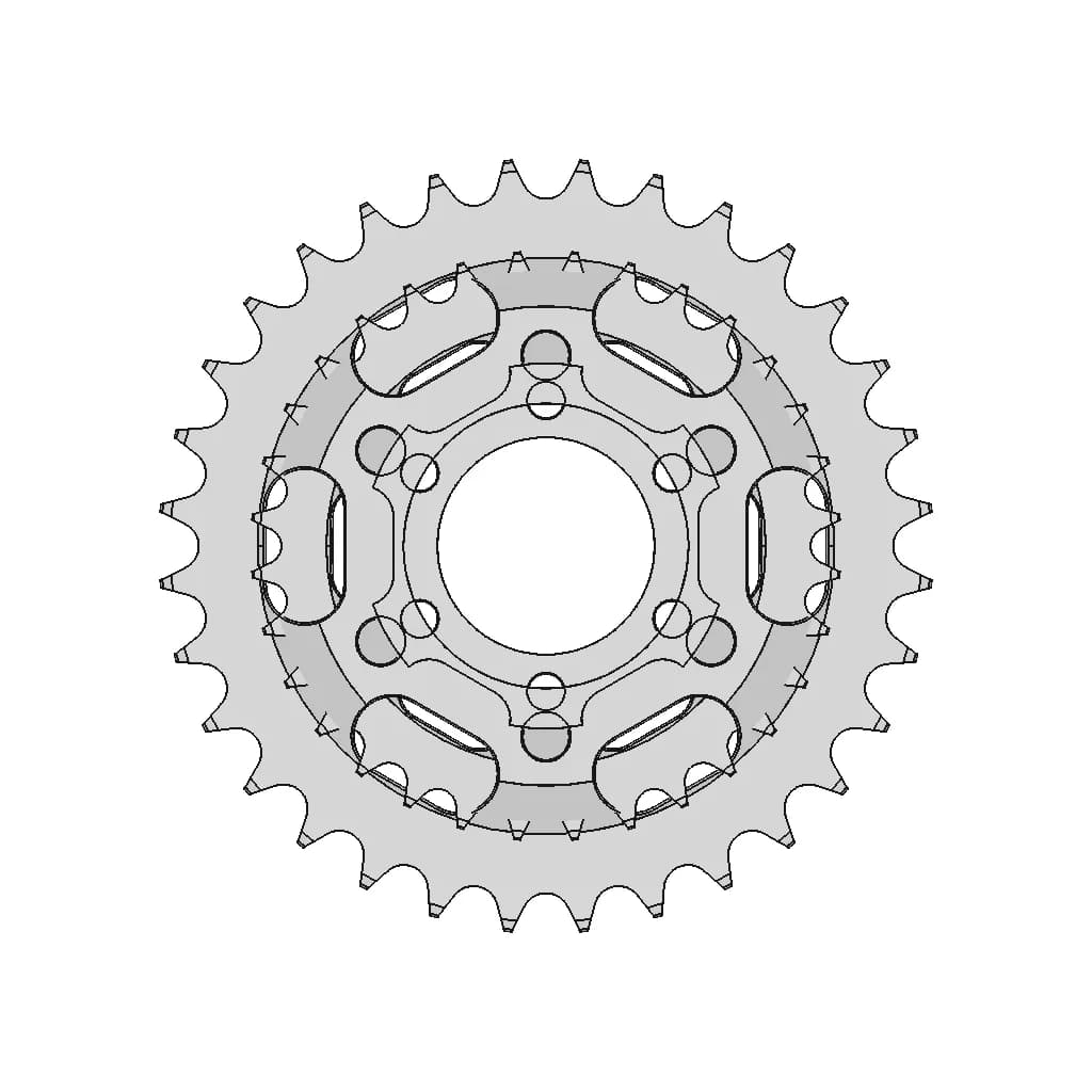 Kettenrad Ritzel - Downloadable CAD Representation_0_0_degree_snapshot