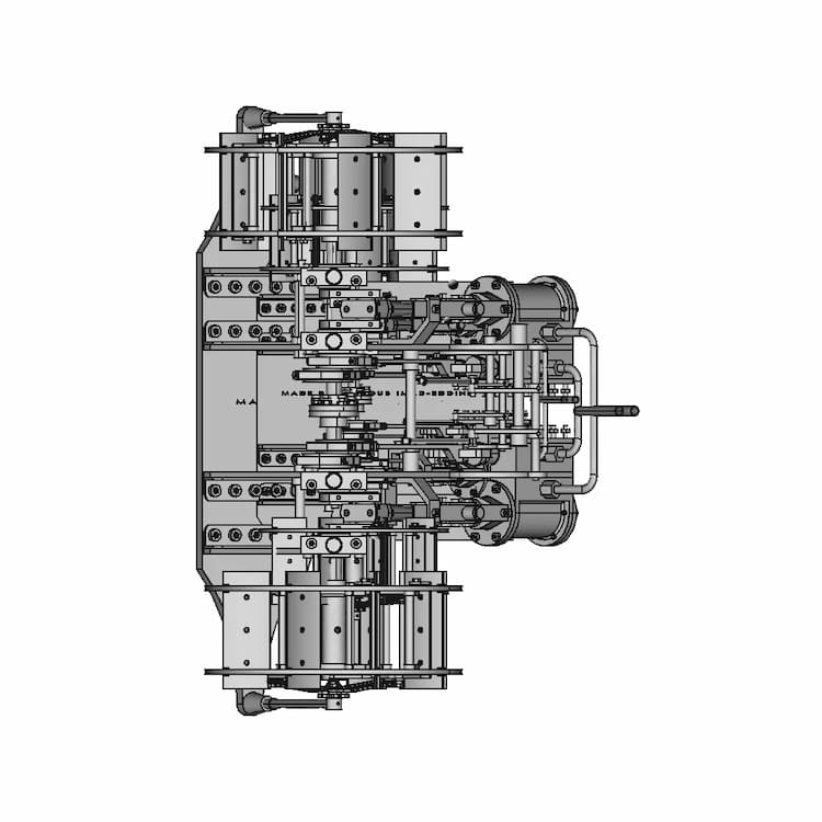 A 2X1 Cylinder Steam Engine With Reverser For A Paddle Steamer - Standard Mechanical Component