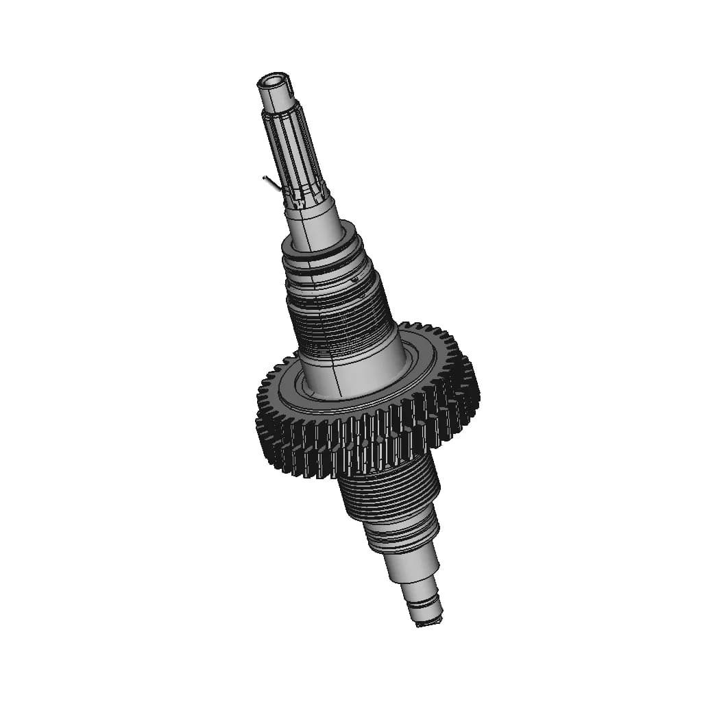 Shaft Assembly For Gas Turbine | High-Quality CAD Model_60_30_degree_snapshot