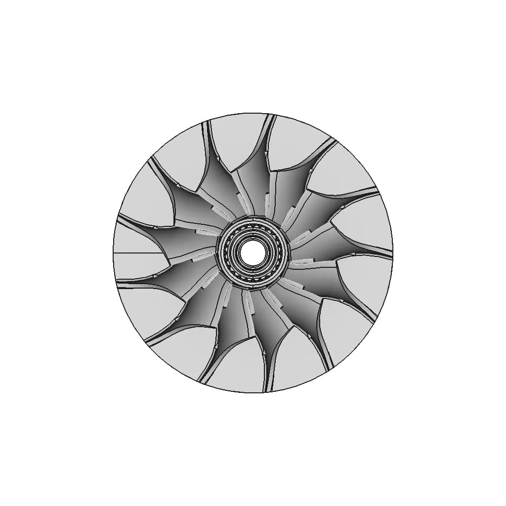 Centrifugal Compressor Impeller - Standard Mechanical Component_0_0_degree_snapshot