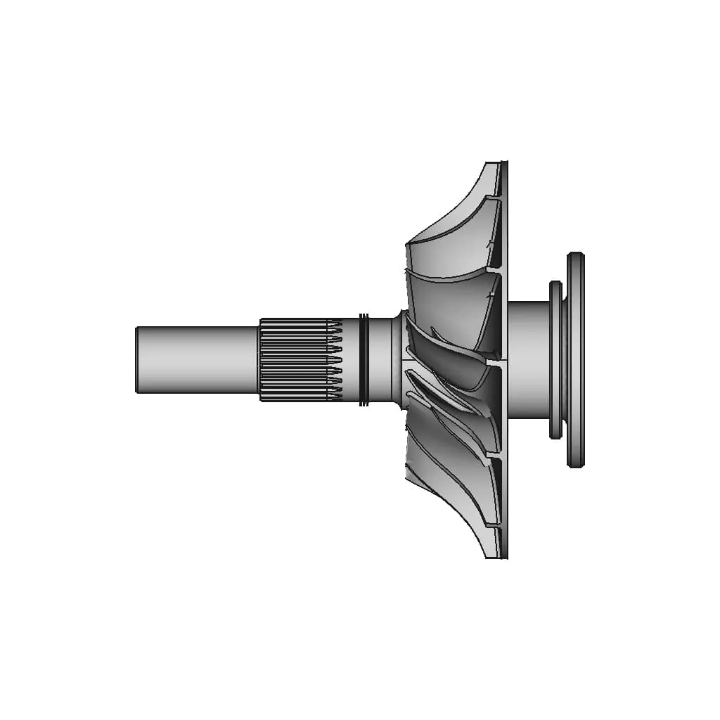 Centrifugal Compressor Impeller - Standard Mechanical Component_0_90_degree_snapshot