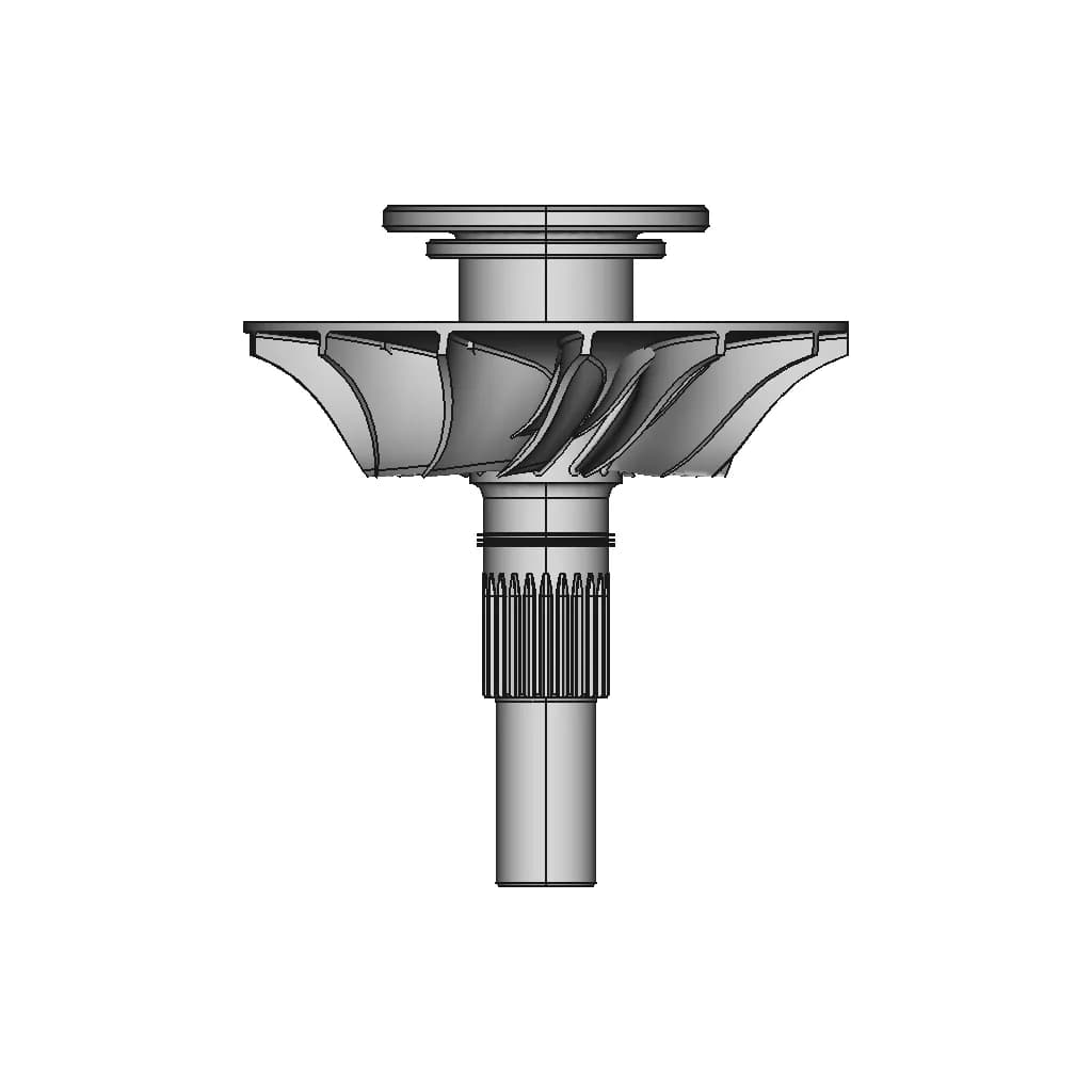 Centrifugal Compressor Impeller - Standard Mechanical Component_270_0_degree_snapshot