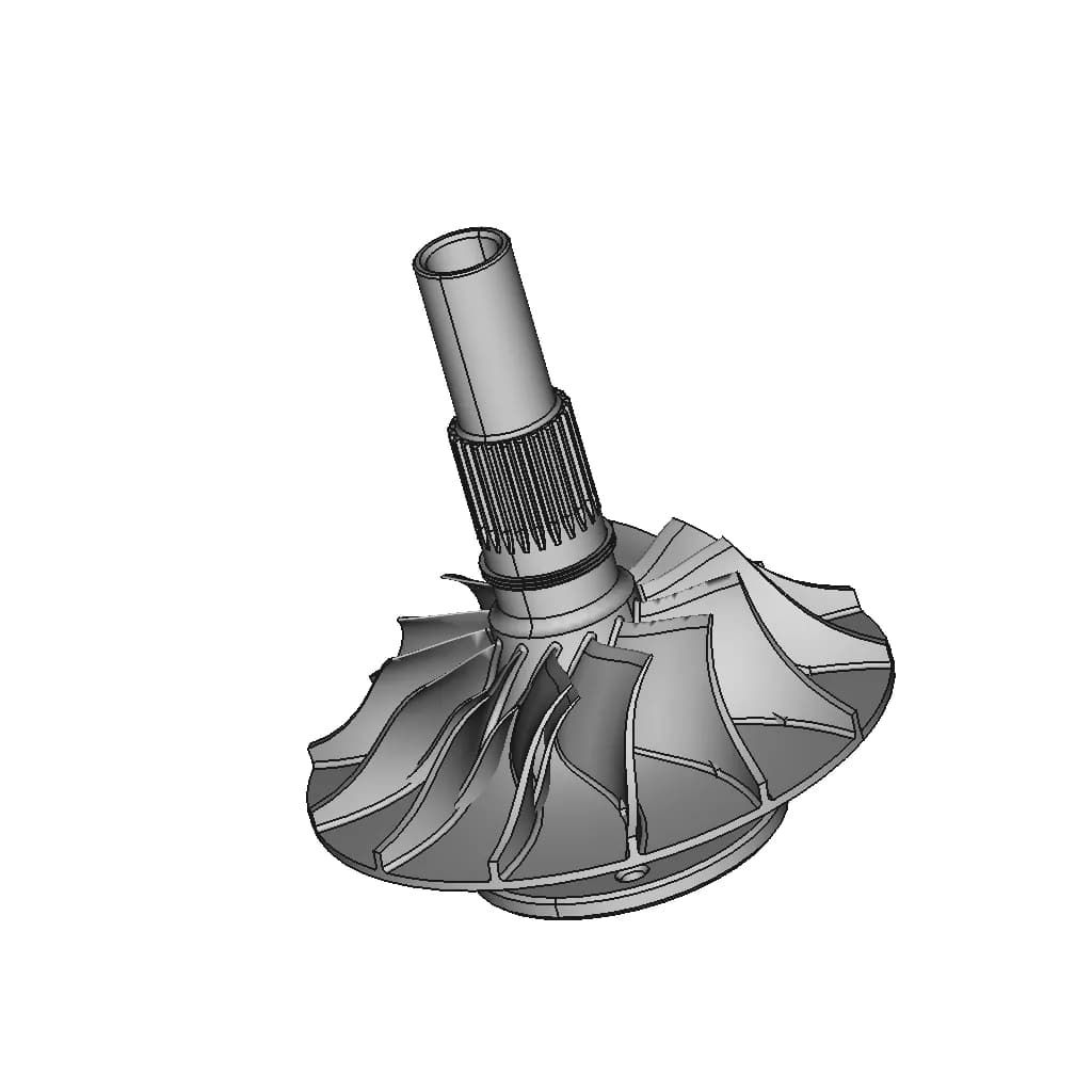 Centrifugal Compressor Impeller - Standard Mechanical Component_60_30_degree_snapshot