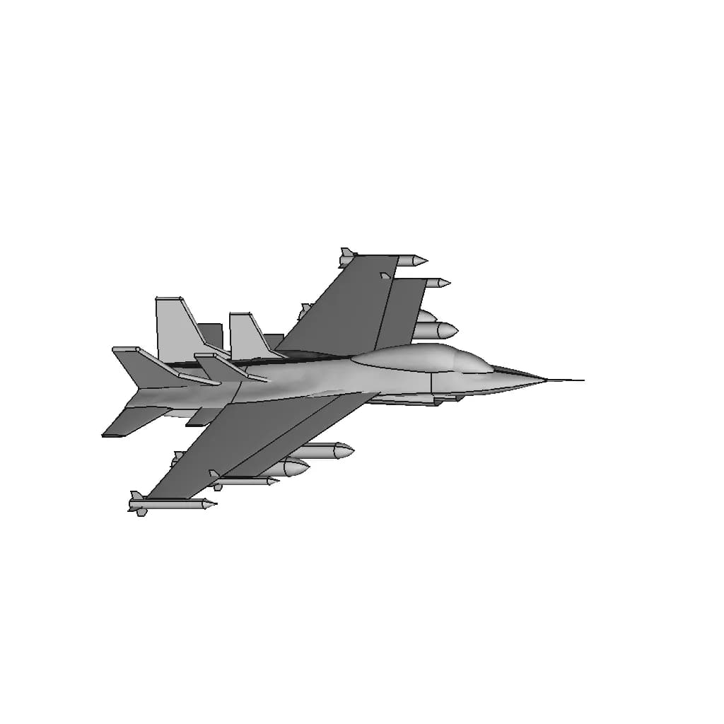 F-16 Desi̇gn | 3D Engineering Design File_60_30_degree_snapshot