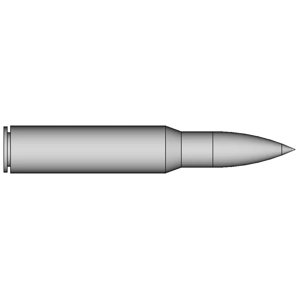 308 Winchester | High-Quality CAD Model_270_0_degree_snapshot