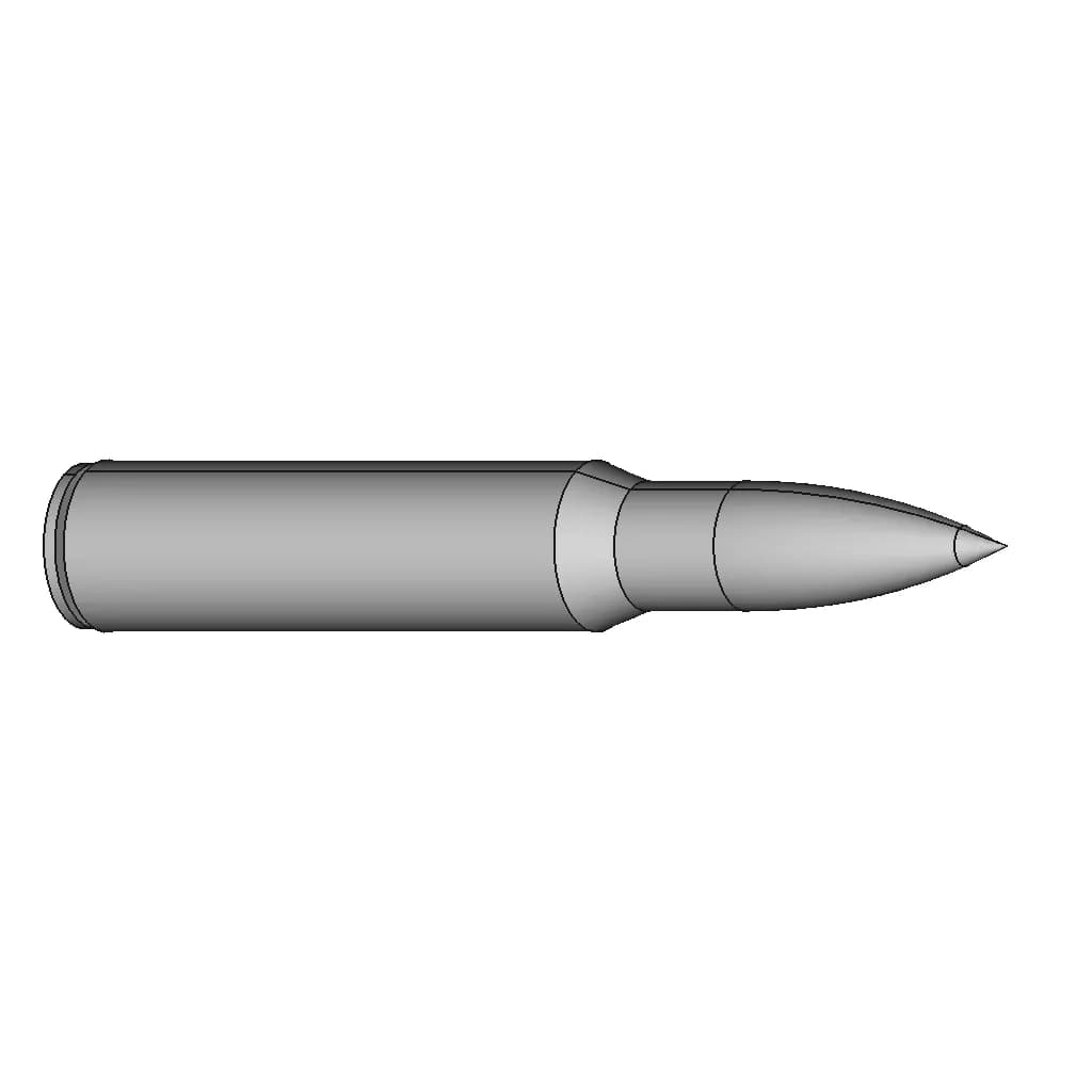 308 Winchester | High-Quality CAD Model_60_30_degree_snapshot