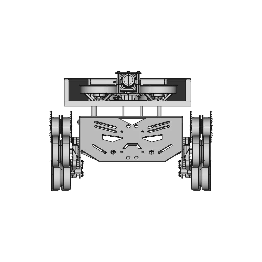 Tank With Attached Drone Quadcopter | High-Quality CAD Model_0_0_degree_snapshot