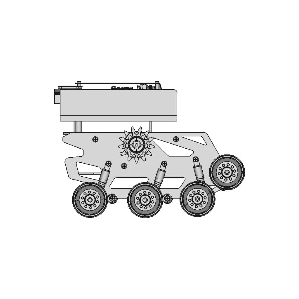 Tank With Attached Drone Quadcopter | High-Quality CAD Model_0_270_degree_snapshot