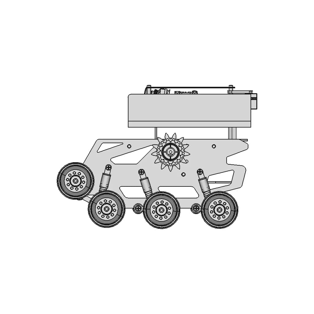 Tank With Attached Drone Quadcopter | High-Quality CAD Model_0_90_degree_snapshot