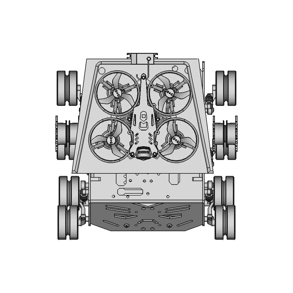 Tank With Attached Drone Quadcopter | High-Quality CAD Model_270_0_degree_snapshot