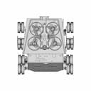Tank With Attached Drone Quadcopter | High-Quality CAD Model_270_0_degree_snapshot