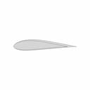 Mh 102 16.99% Airfoil - Standard Mechanical Component_90_0_degree_snapshot