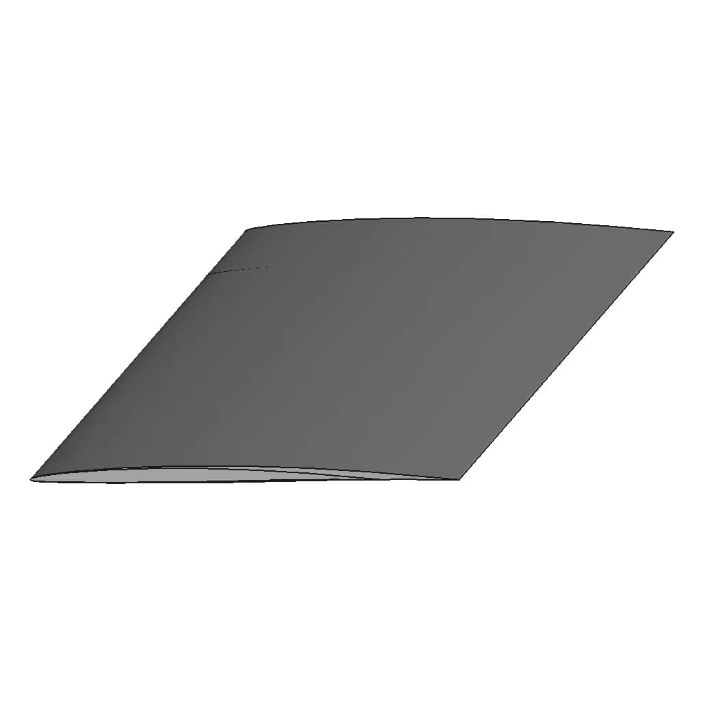 Naca 64A204 Airfoil - Downloadable CAD Representation_60_30_degree_snapshot