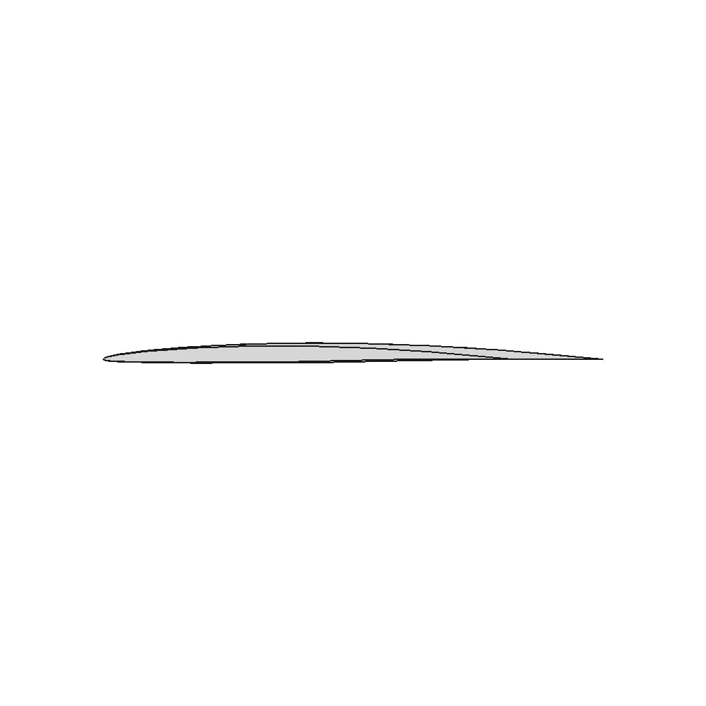 Naca 64A204 Airfoil - Downloadable CAD Representation_90_0_degree_snapshot