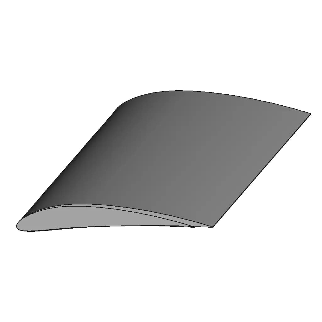 Naca 6412 Airfoil | 3D Engineering Design File_60_30_degree_snapshot