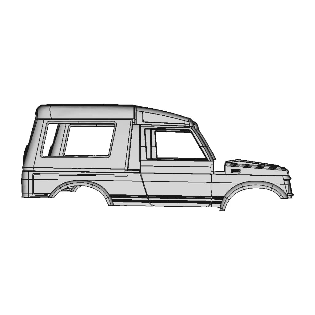 Maruti Gypsy Biw Class A Surface - Downloadable CAD Representation_0_270_degree_snapshot