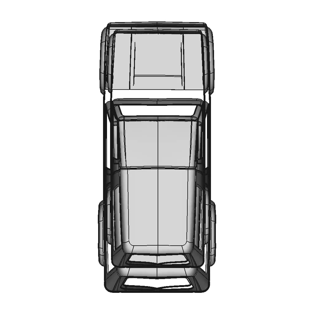 Maruti Gypsy Biw Class A Surface - Downloadable CAD Representation_90_0_degree_snapshot