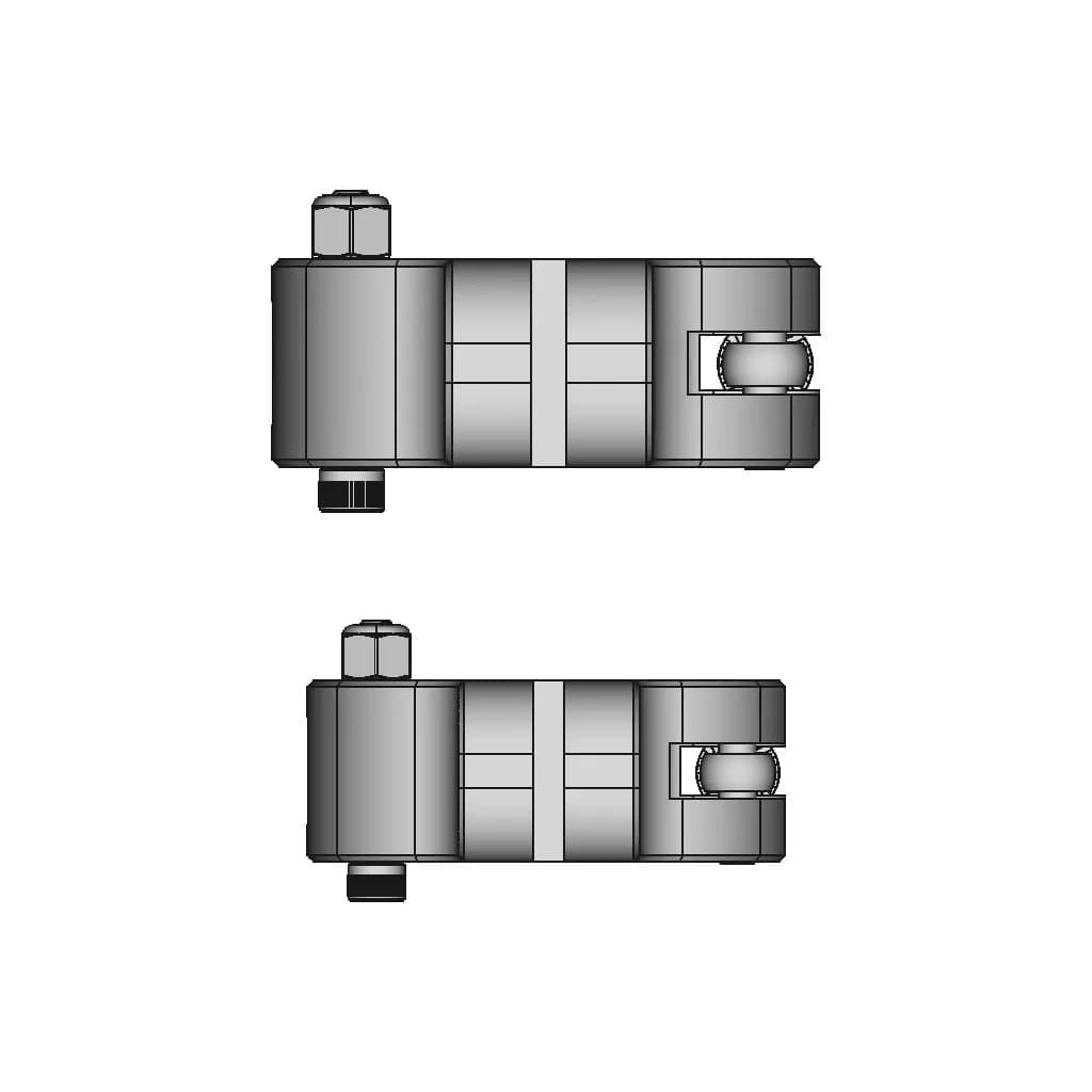 2" Round Tube Locking Clamp Attachment | High-Quality CAD Model_0_0_degree_snapshot