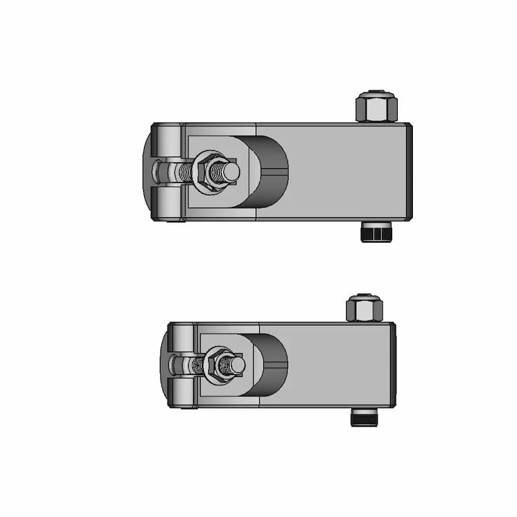 2" Round Tube Locking Clamp Attachment | High-Quality CAD Model