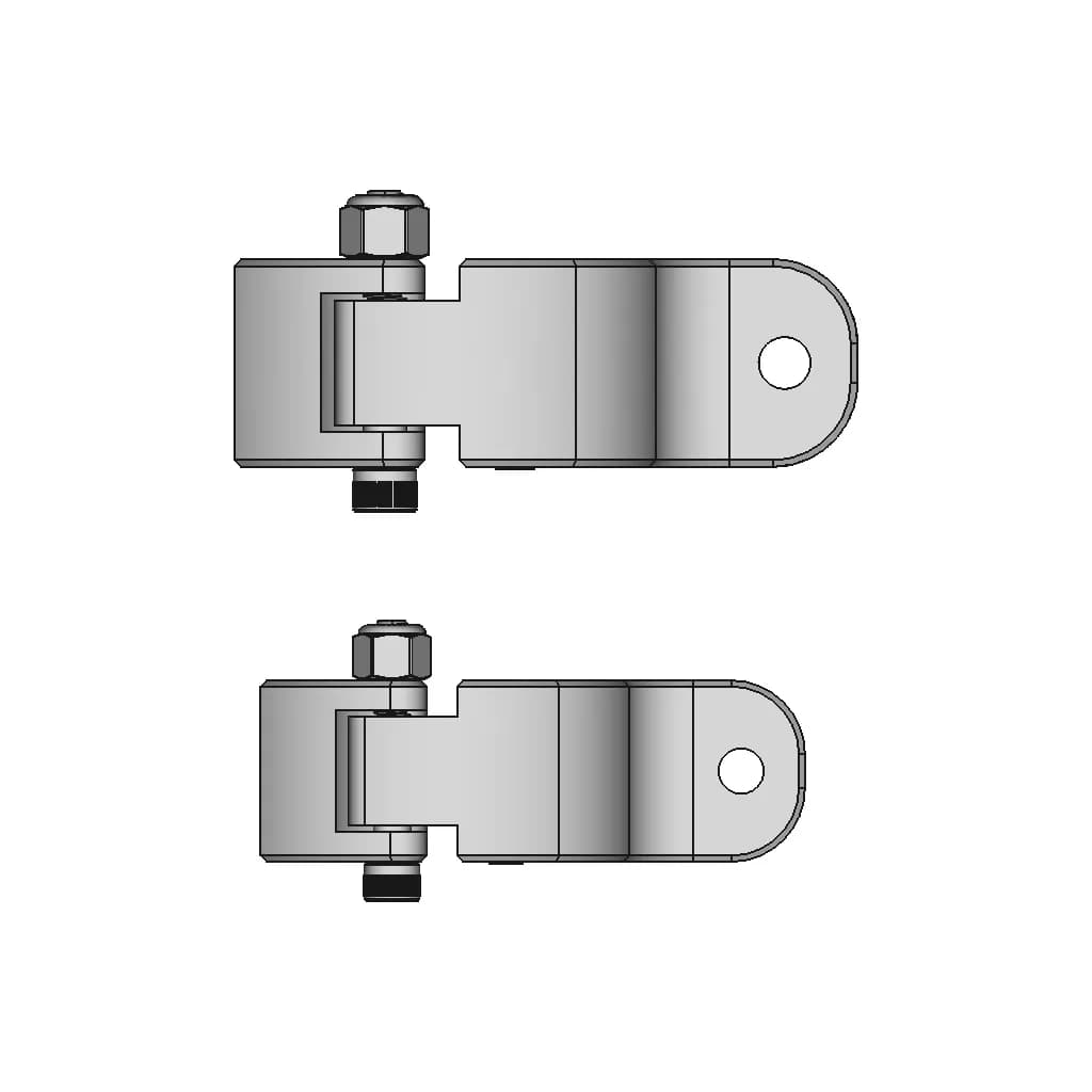 2" Round Tube Locking Clamp Attachment | High-Quality CAD Model_0_270_degree_snapshot