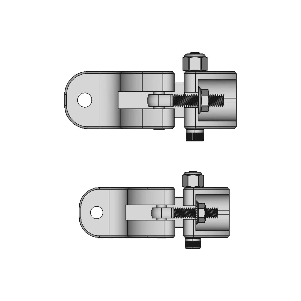2" Round Tube Locking Clamp Attachment | High-Quality CAD Model_0_90_degree_snapshot
