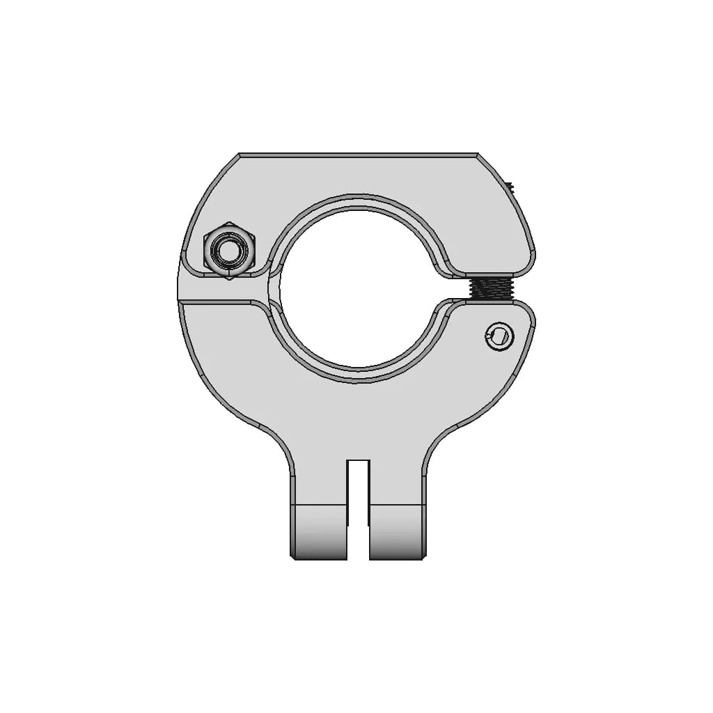2" Round Tube Locking Clamp Attachment | High-Quality CAD Model_270_0_degree_snapshot