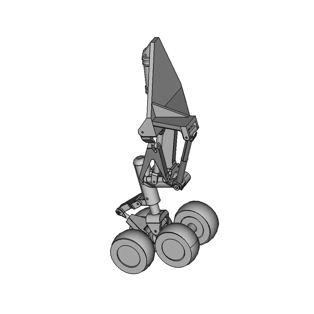 B-1 Bomber Landing Gear | High-Quality CAD Model_60_30_degree_snapshot