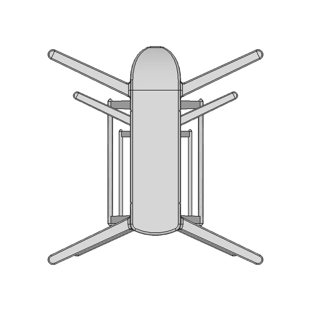 Rotary Quad Drone Frame - Standard Mechanical Component_270_0_degree_snapshot