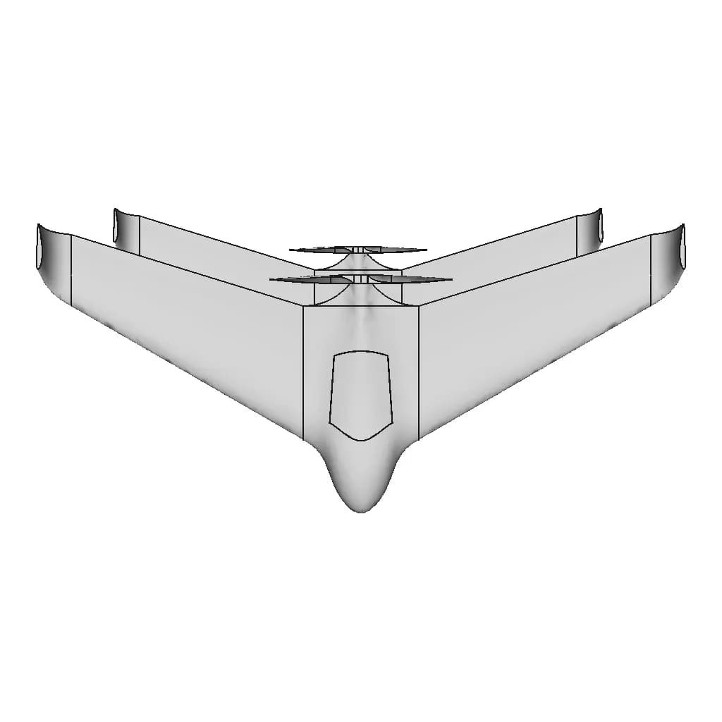 Tailless Rc Plane | 3D Engineering Design File_270_0_degree_snapshot