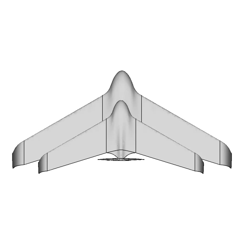 Tailless Rc Plane | 3D Engineering Design File_90_0_degree_snapshot