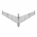 Le'S Falcon 3D Printed R/C Flying Wing, 48" W.S. 10-12-24 - Downloadable CAD Representation_0_0_degree_snapshot