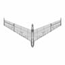 Le'S Falcon 3D Printed R/C Flying Wing, 48" W.S. 10-12-24 - Downloadable CAD Representation_0_0_degree_snapshot