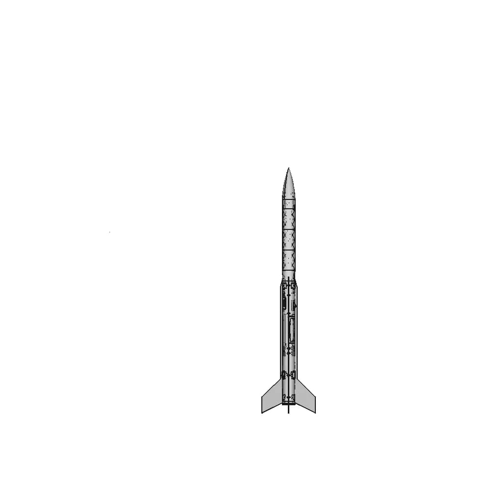 Experiment Rocket Sirius | High-Quality CAD Model_0_0_degree_snapshot