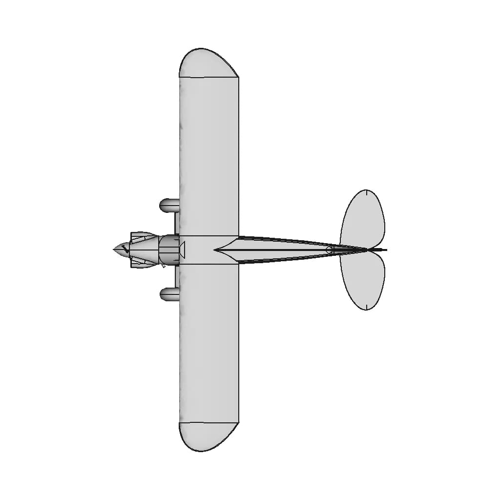 Carbon Cub Rc Airplane Xl 3000Mm - Standard Mechanical Component_0_0_degree_snapshot
