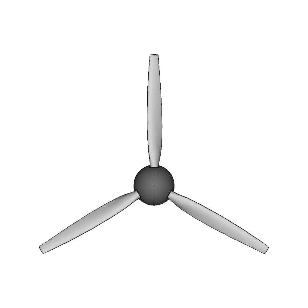 Illustrative Model Of The Propeller | 3D Engineering Design File_90_0_degree_snapshot
