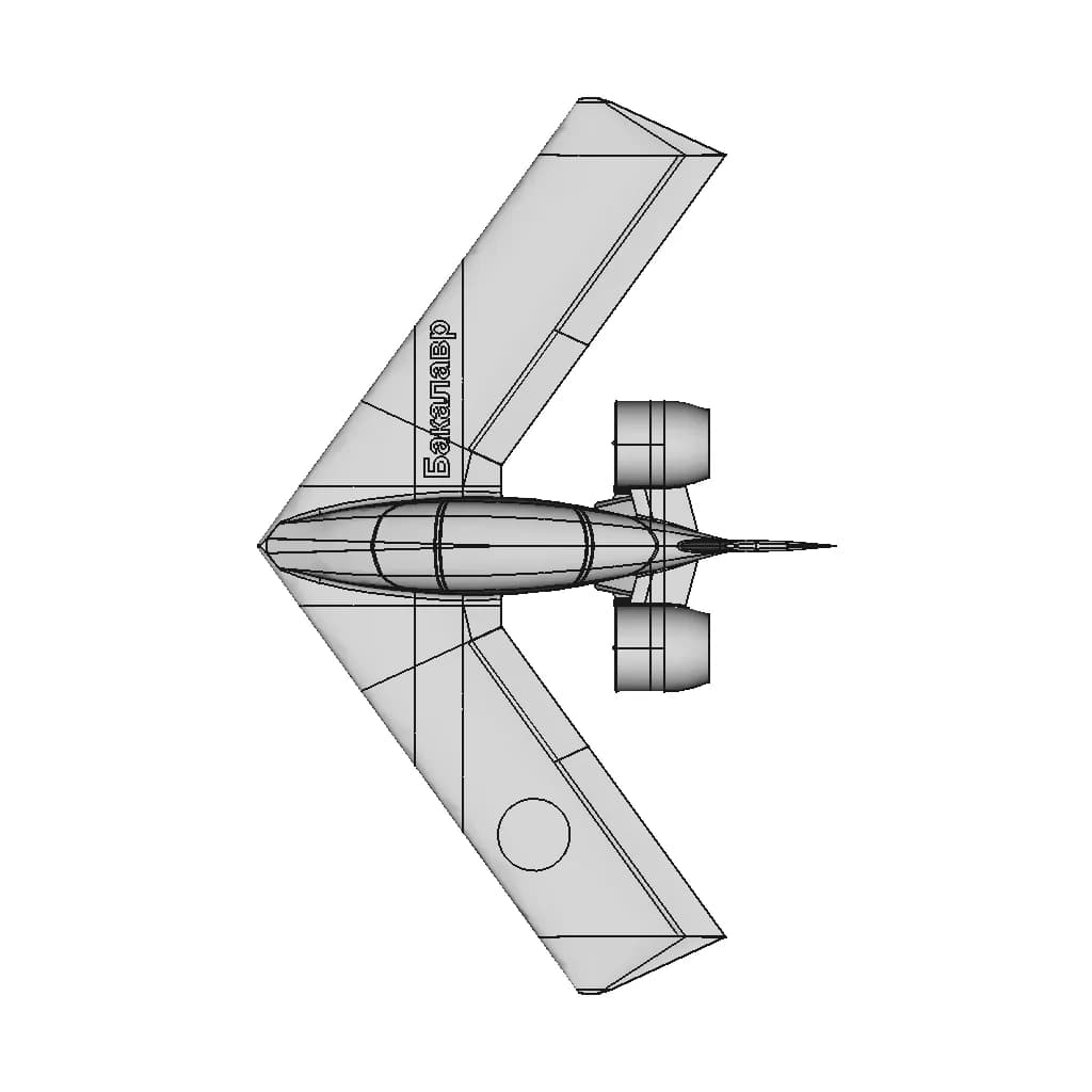 Airplane "Bachelor" ) - Downloadable CAD Representation_270_0_degree_snapshot