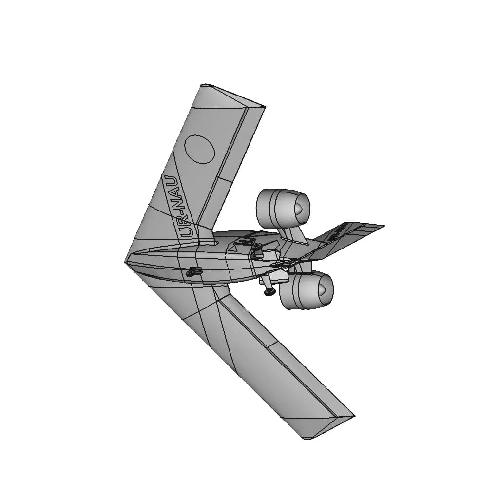 Airplane "Bachelor" ) - Downloadable CAD Representation_60_30_degree_snapshot