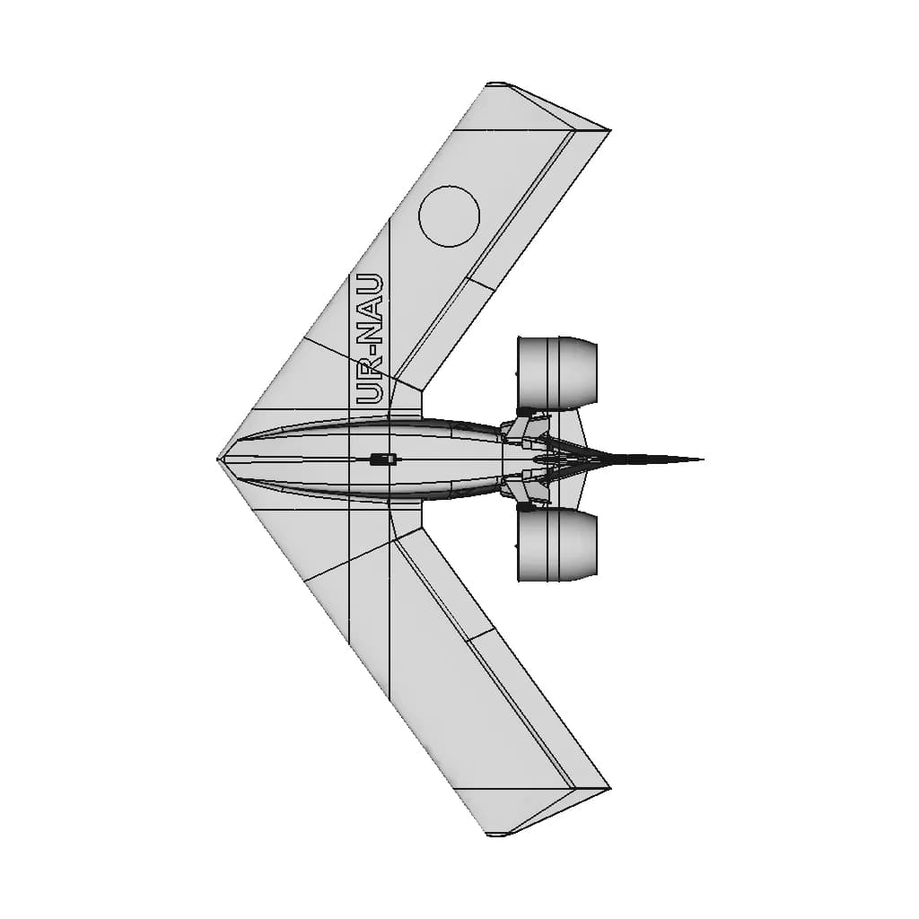 Airplane "Bachelor" ) - Downloadable CAD Representation_90_0_degree_snapshot