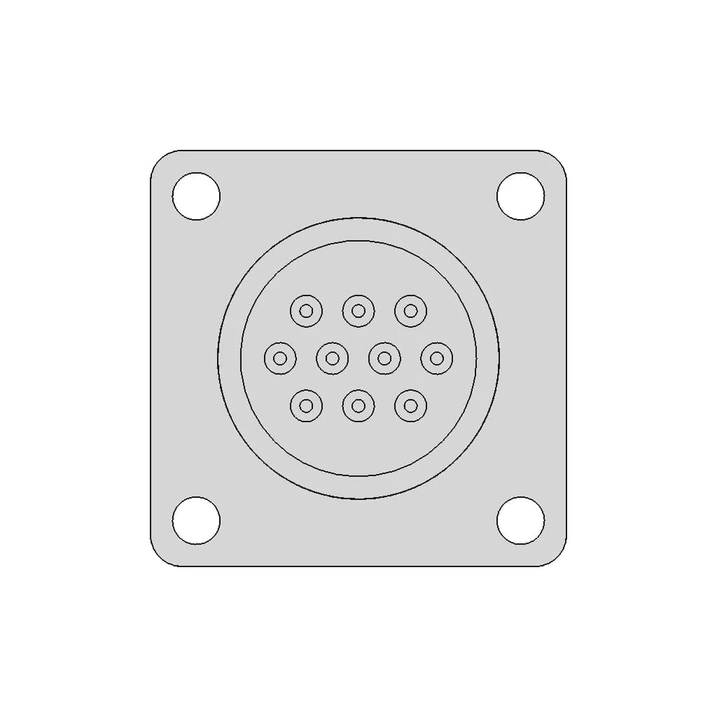 Vean 10 Pins Mil-Specs - Ab052100 12Jopnoo Abm1025 - Standard Mechanical Component_270_0_degree_snapshot